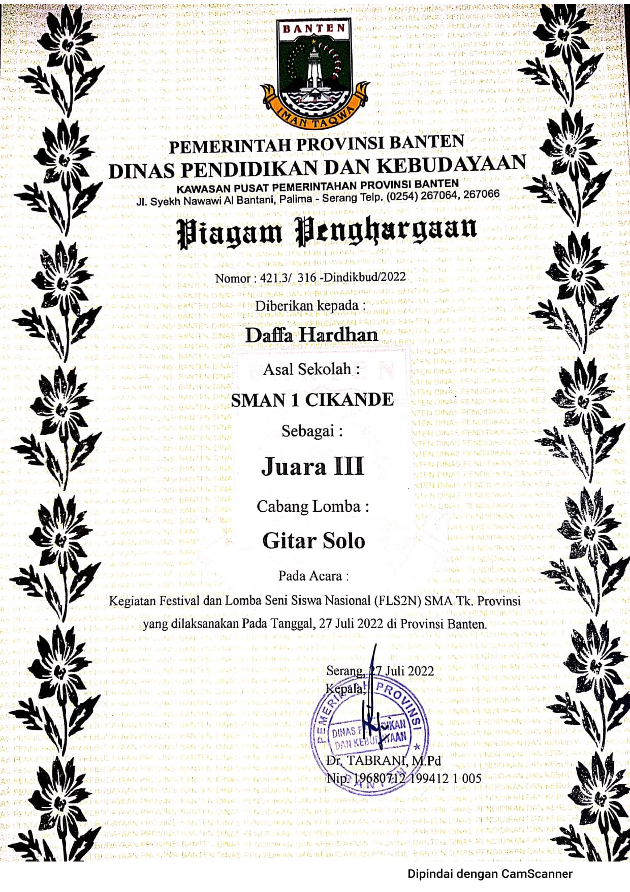 1st Place Solo Guitar Competition